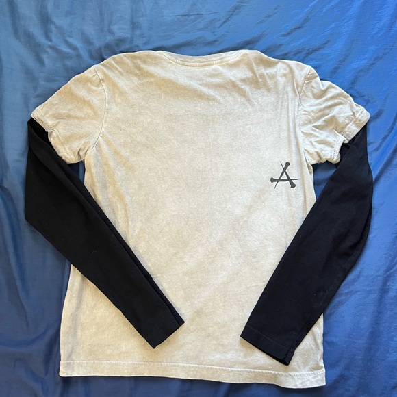 Affliction Men's Black and Cream Graphic Long Sleeve Tee - Picture 3 of 3